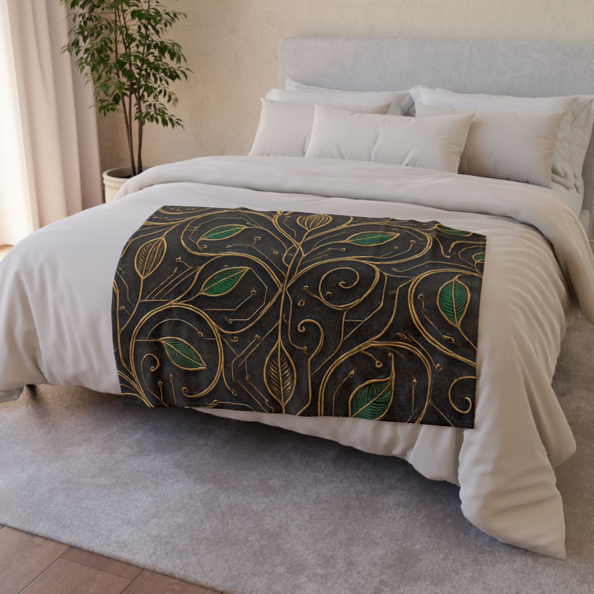 Vine Circuit Lattice trendy patterned blankets