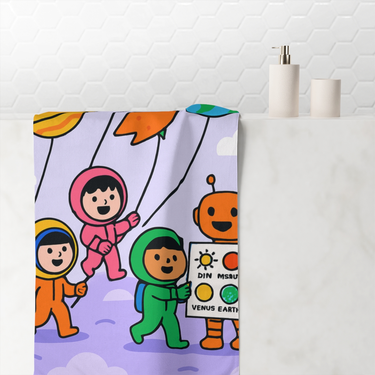 Solar Kite Festival On Cloud Planet Nine soft cotton towels