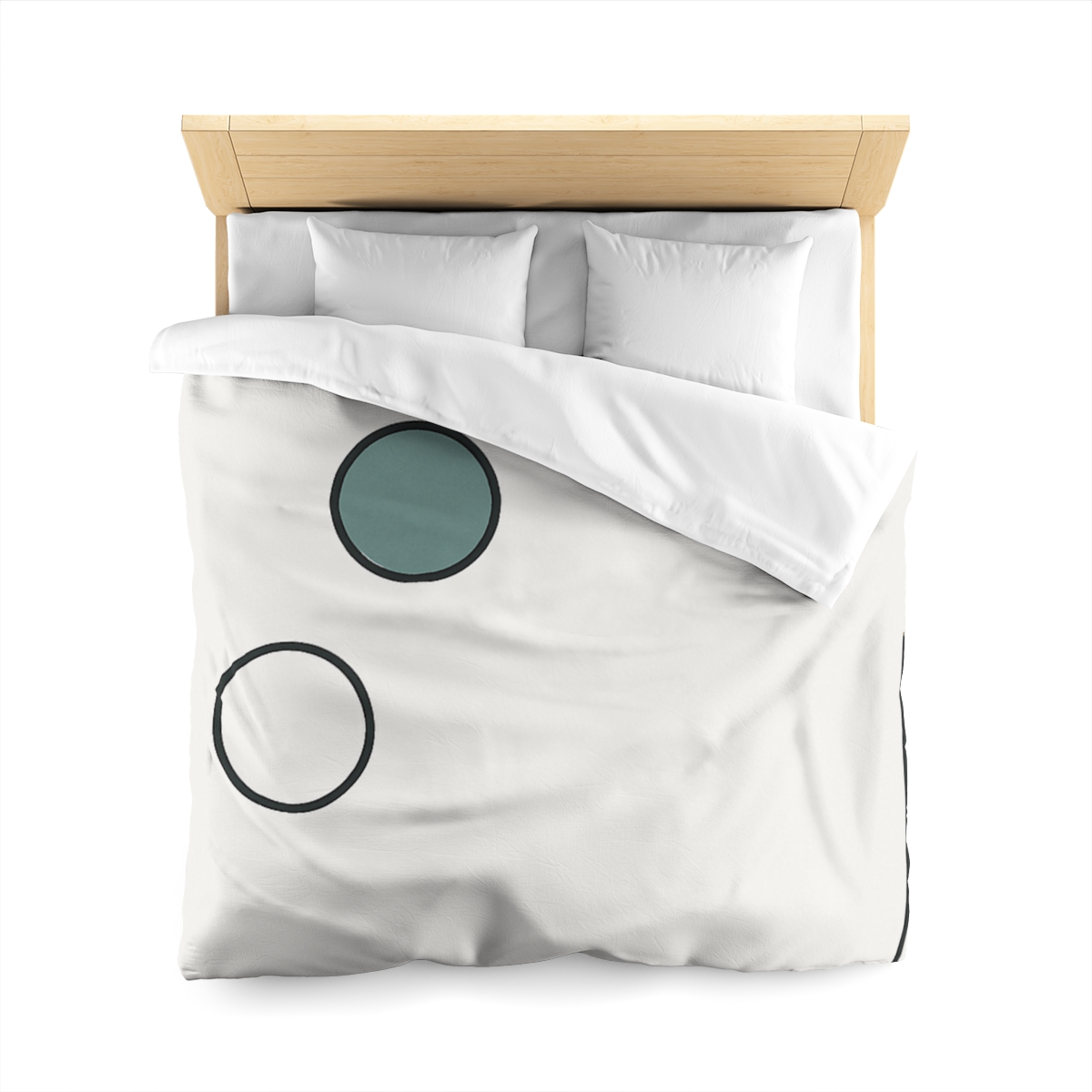 Triad Circles With Corner Frame Pause unique patterned duvets