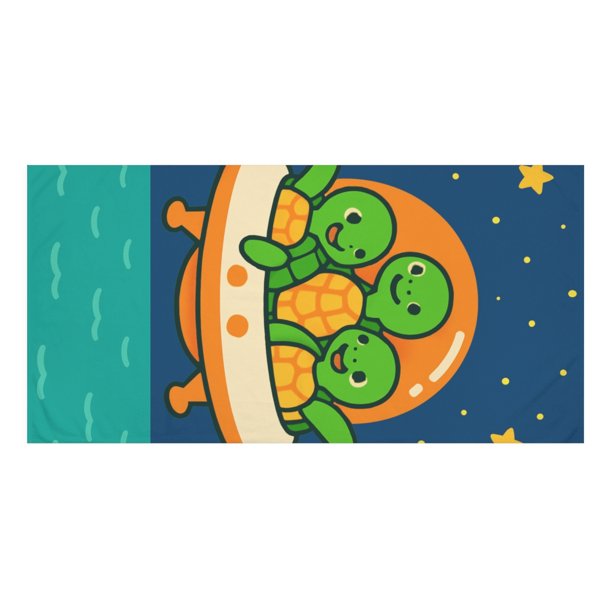 Starship Sea Turtles stylish beach towels