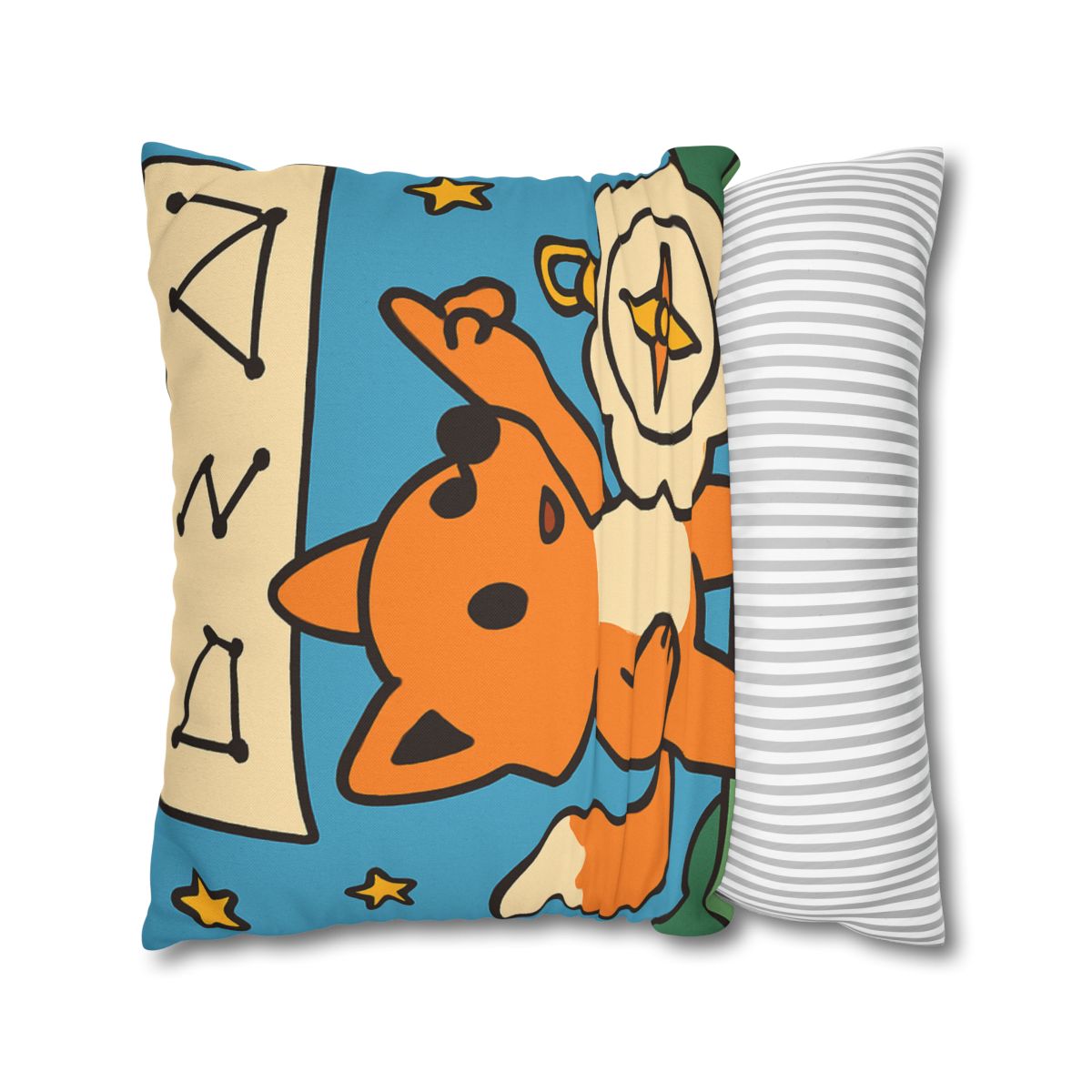 Sky Map Fox And The Cloud Compass designer print pillow cases