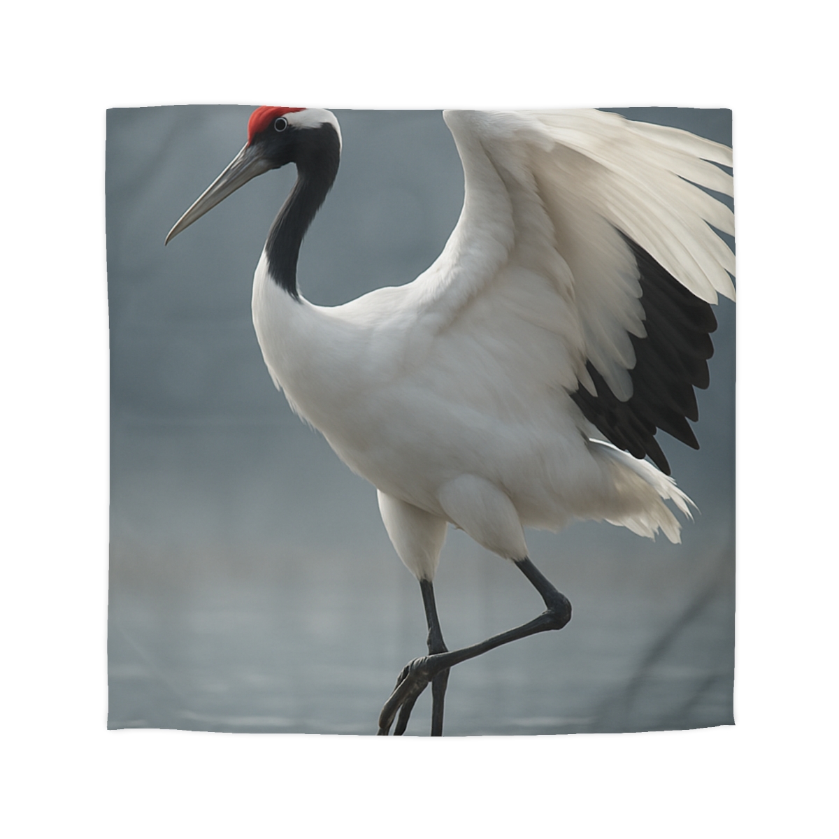 Mist Dancer Red Crowned Crane trendy bedroom duvets