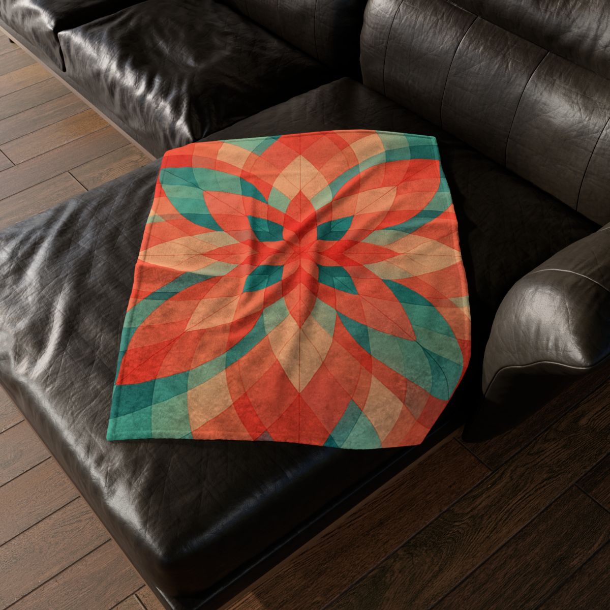 Petal Prism Overlap soft fleece blankets