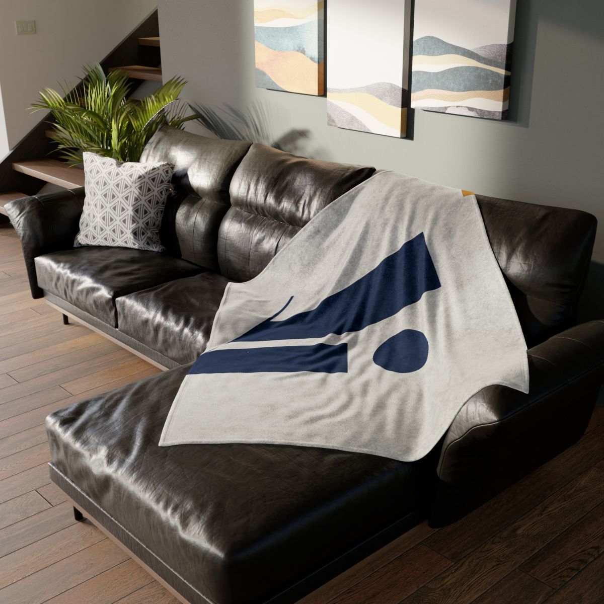 Quiet Triad With Split Column designer printed blankets