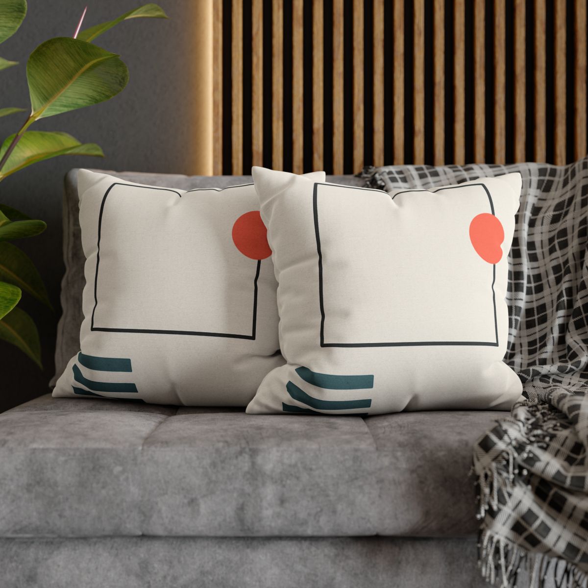Quiet Orbit With Split Frame designer print pillow cases