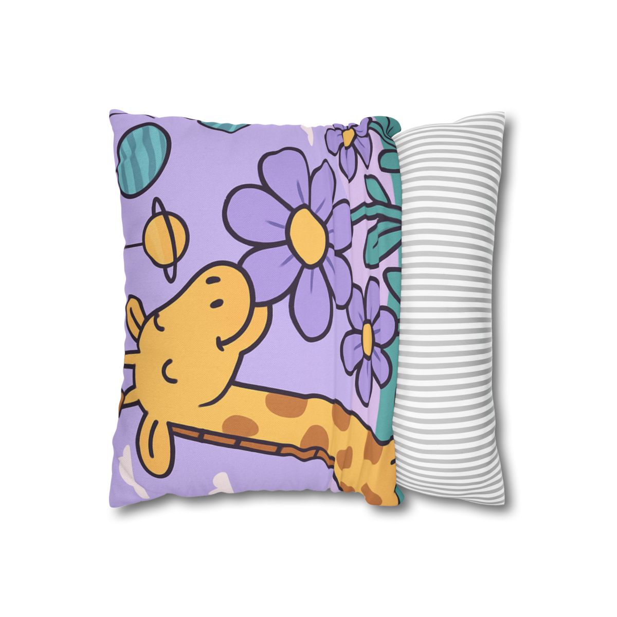 Galaxy Garden Giraffe trendy patterned pillow cases