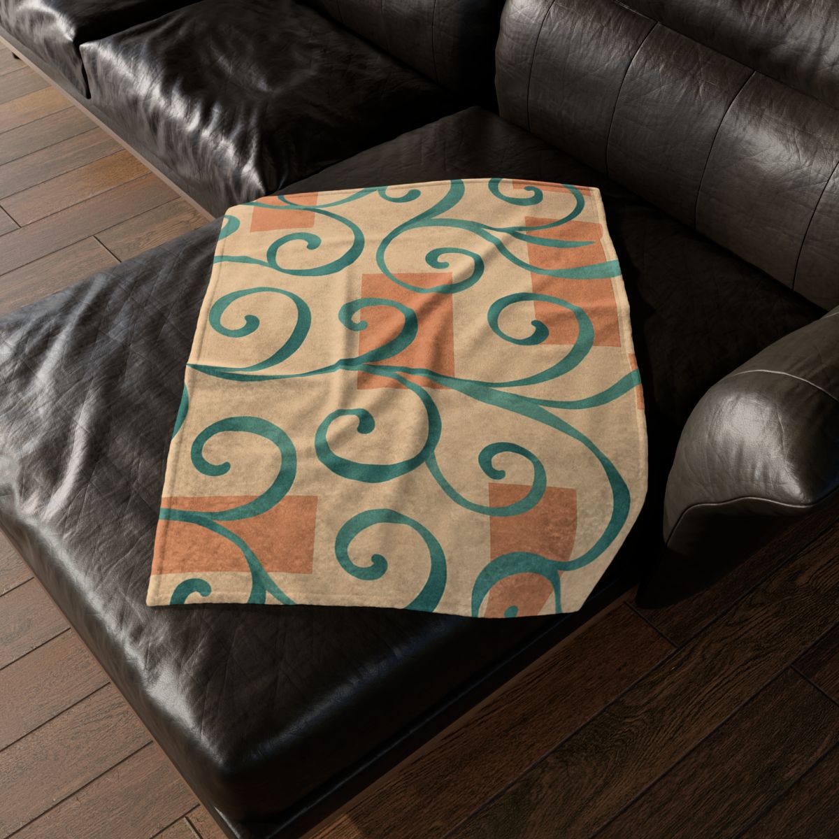 Tendril Ribbon Grid designer printed blankets