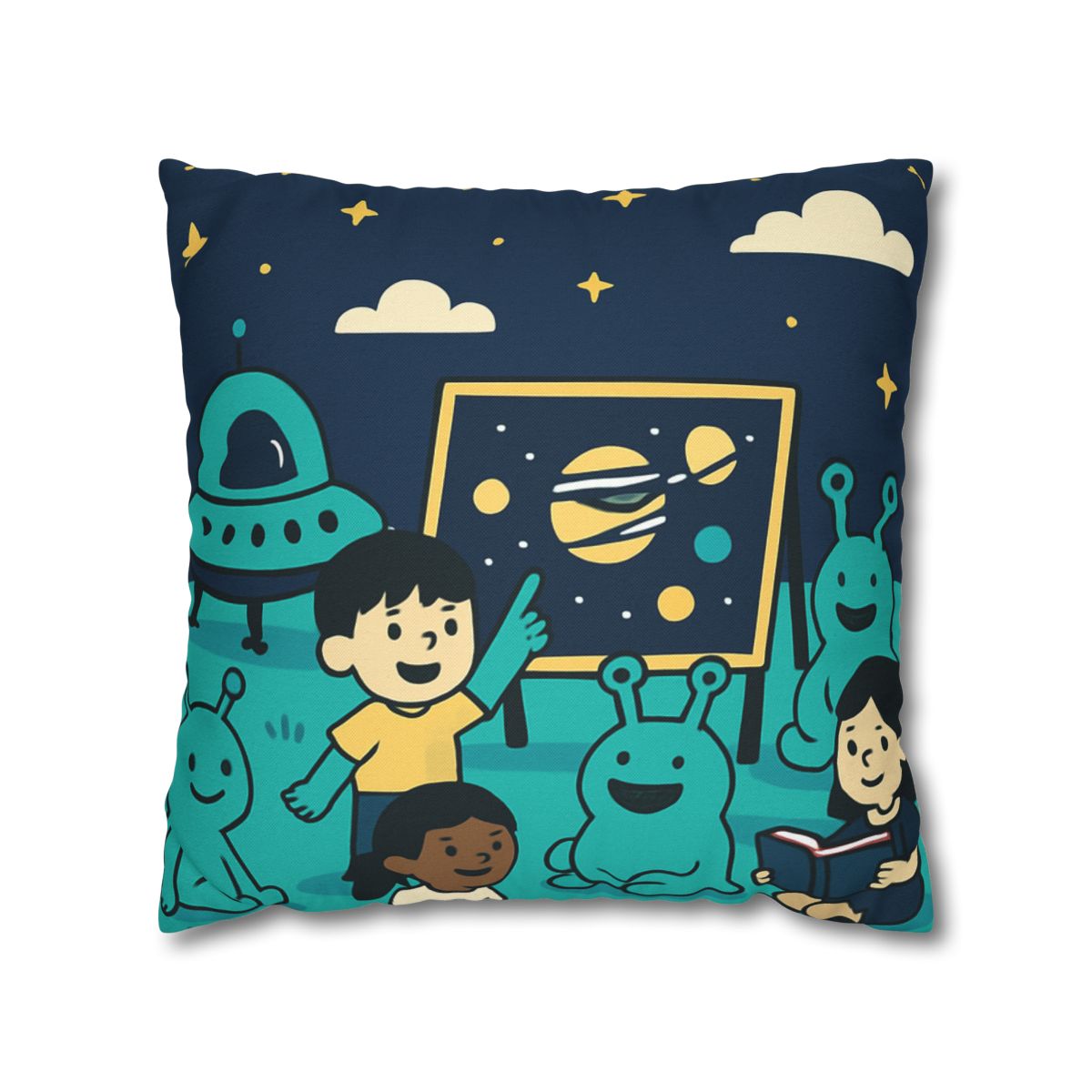 Starship Schoolyard personalized pillow covers