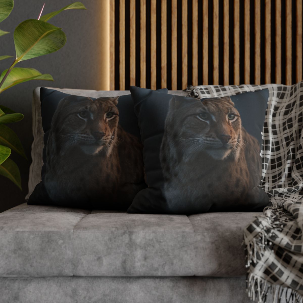 Twilight Prowler Lynx comfortable bedding pillow covers