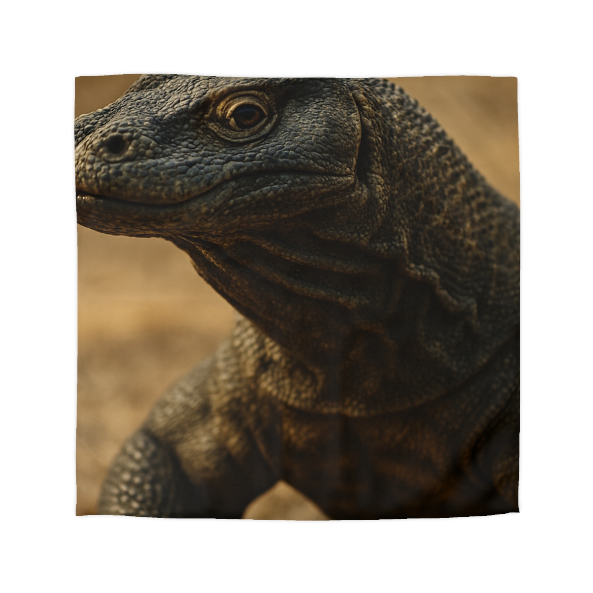 Ancient Sentinel Komodo Dragon designer printed duvets