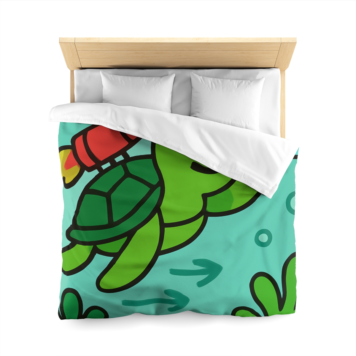 Underwater Rocket Turtle warm winter duvets