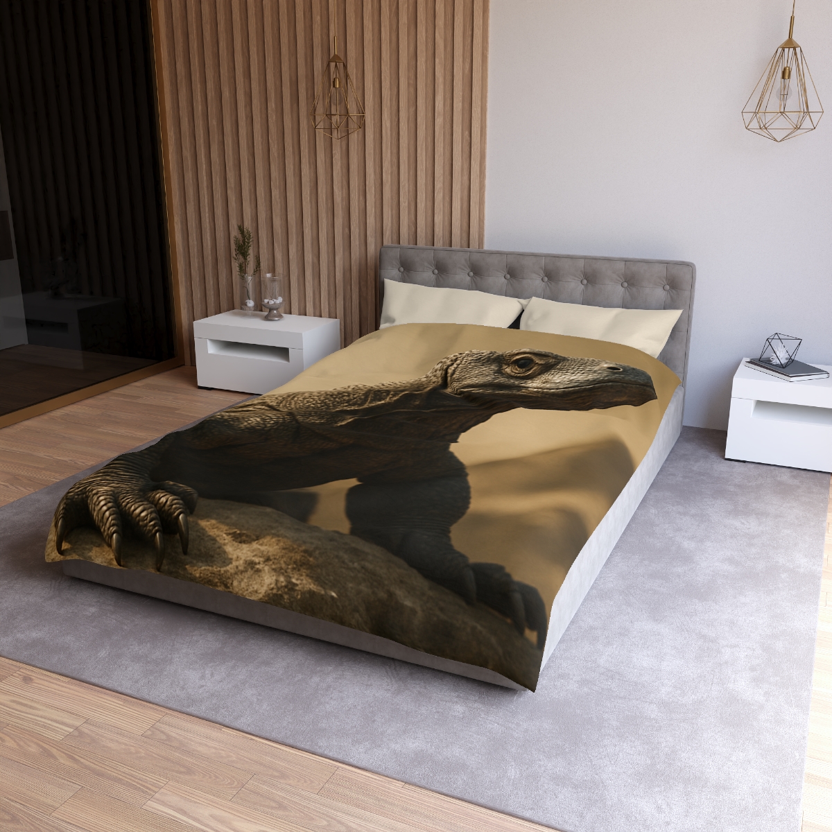 Ancient Sentinel Komodo Dragon unique patterned duvets