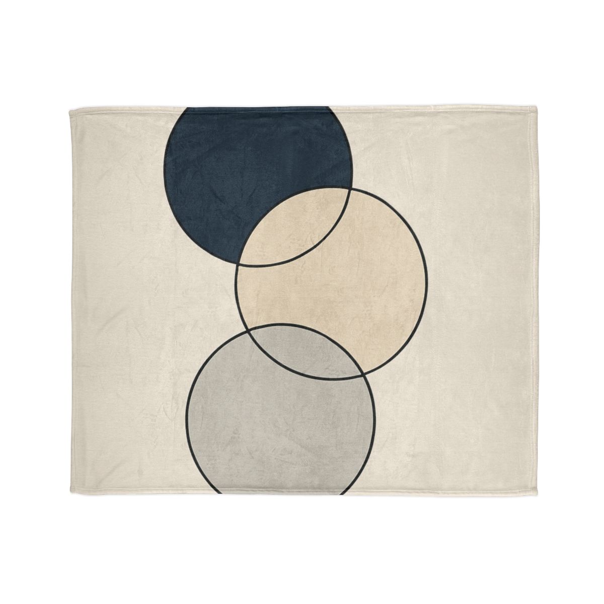 Staggered Trio Of Circles designer printed blankets
