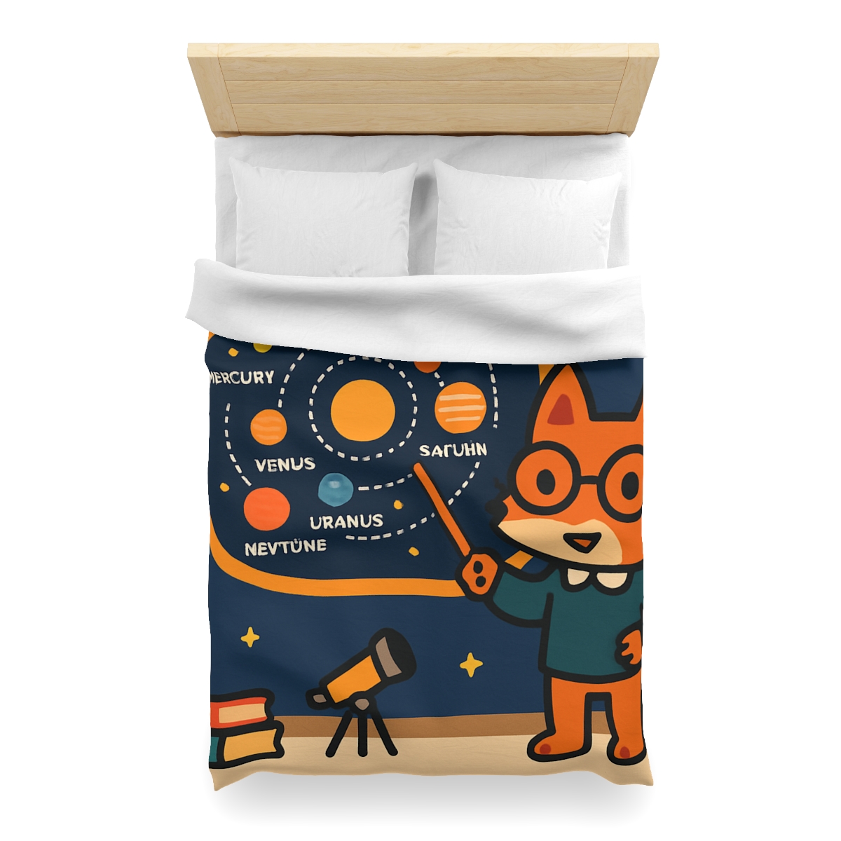 Comet Classroom With Star Map Fox unique patterned duvets