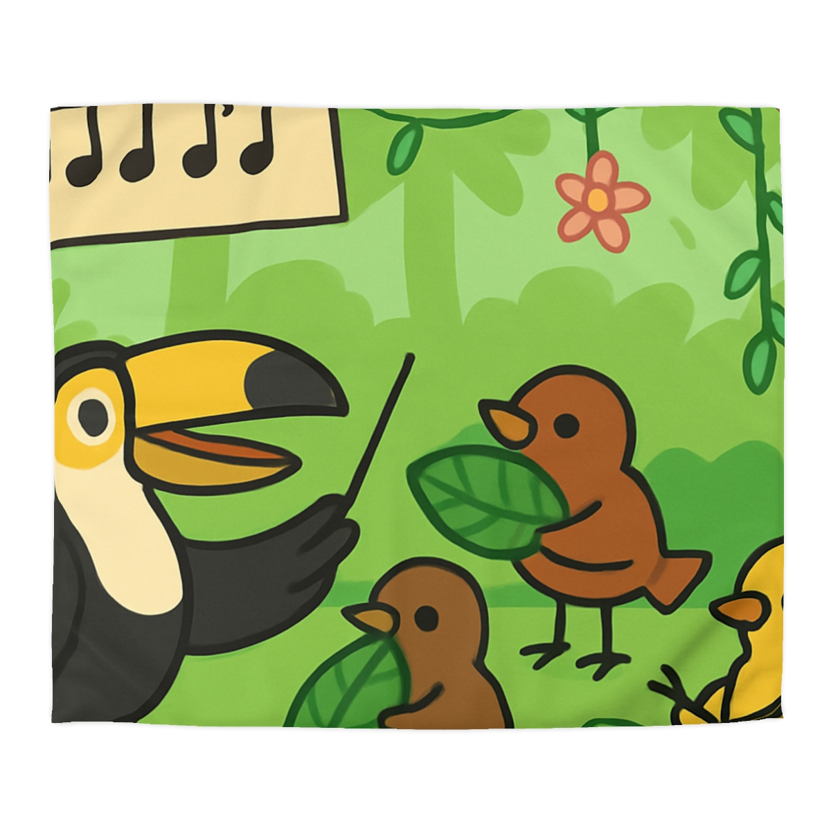 Rainforest Orchestra Of Birds unique patterned duvets