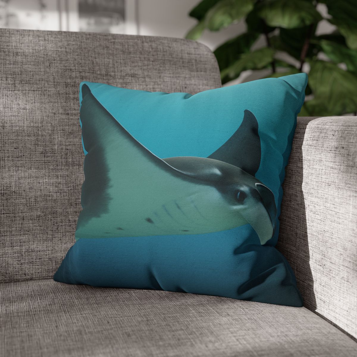 Tidal Wings Reef Manta Ray unique gift pillow cases