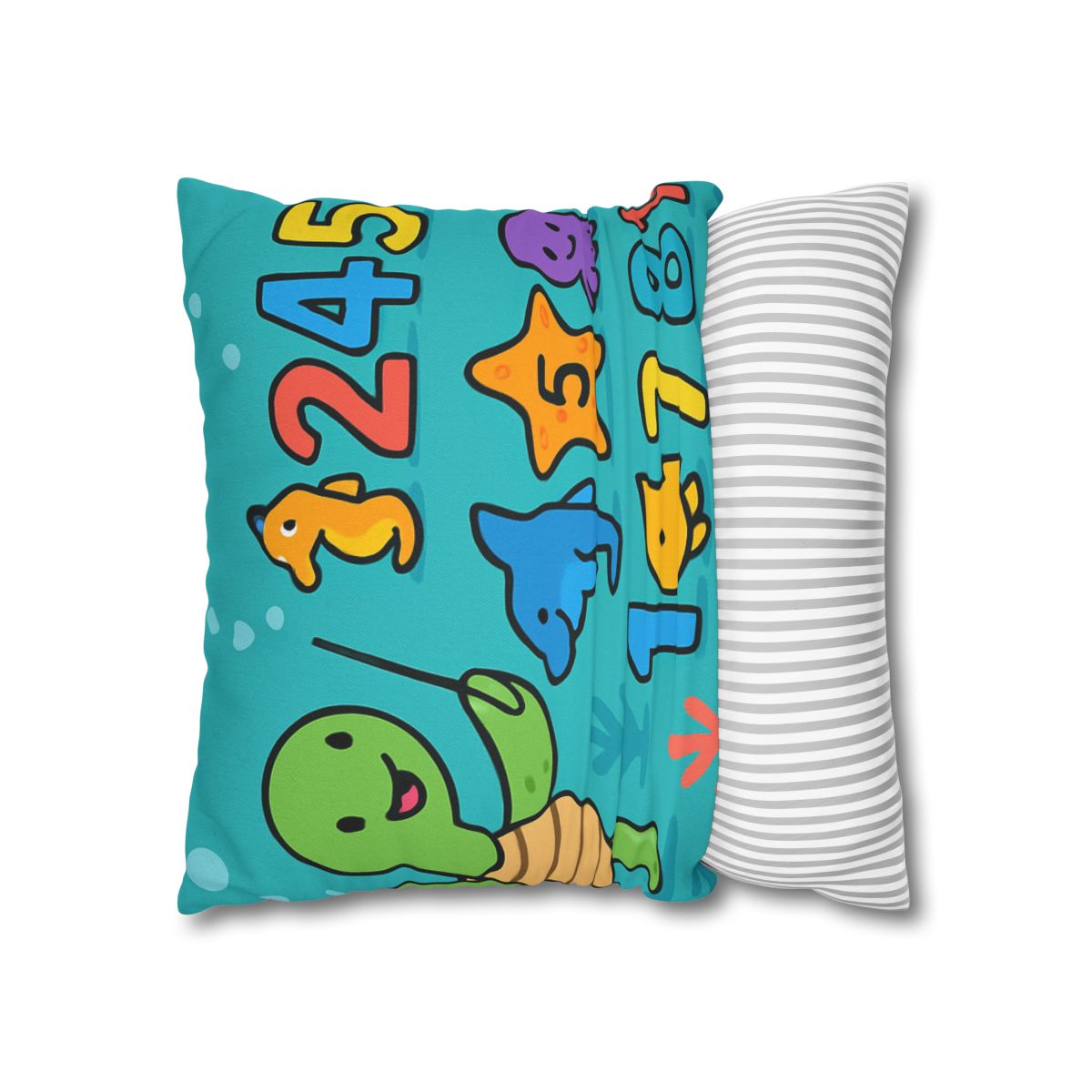 The Coral Reef Number Parade trendy patterned pillow cases