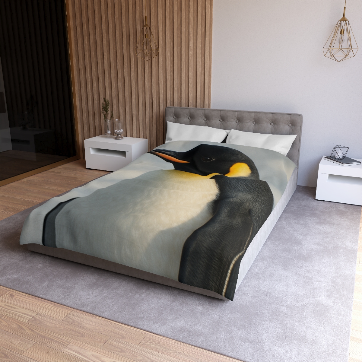 Aurora Drift Emperor Penguin stylish duvet covers