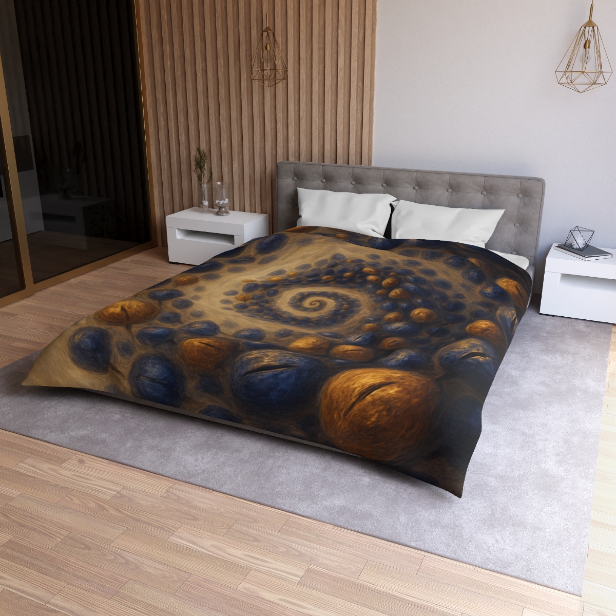 Spiral Seed Cluster personalized bedding duvets
