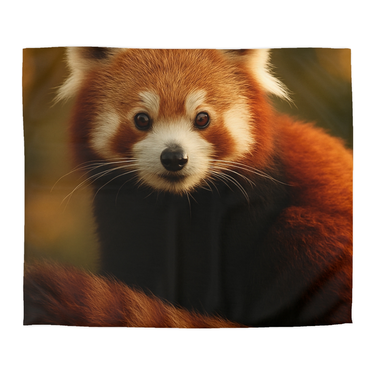 Crimson Whisper Red Panda personalized bedding duvets