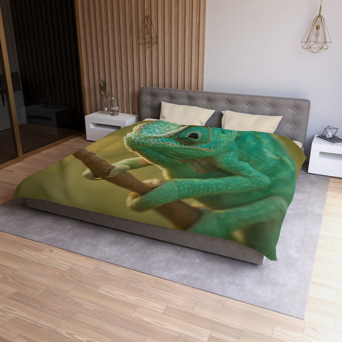 Prism Gaze Veiled Chameleon designer printed duvets