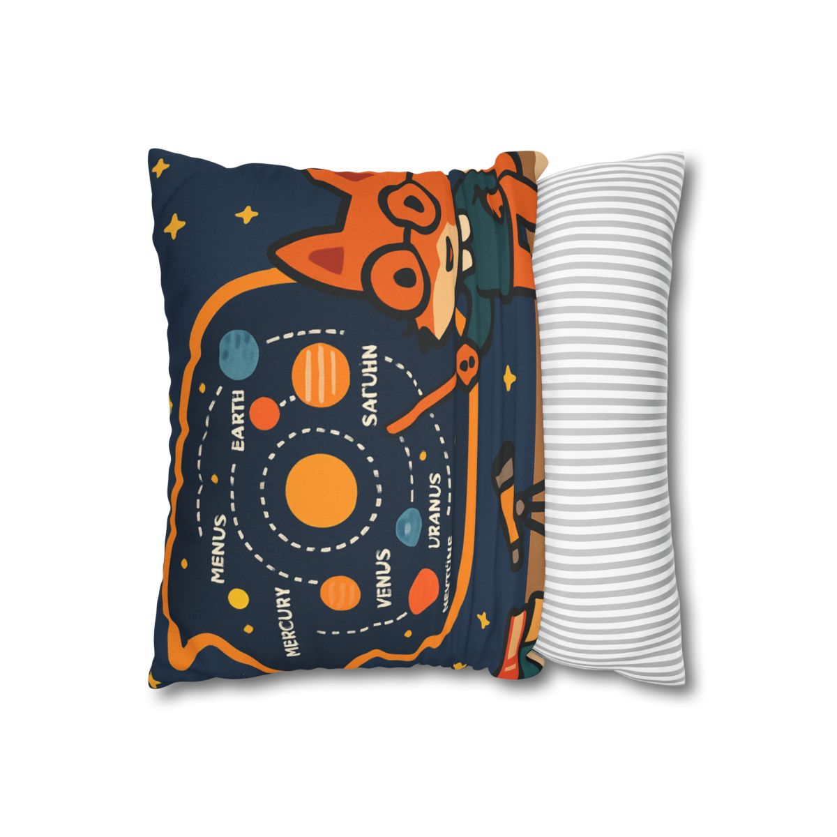 Comet Classroom With Star Map Fox trendy patterned pillow cases