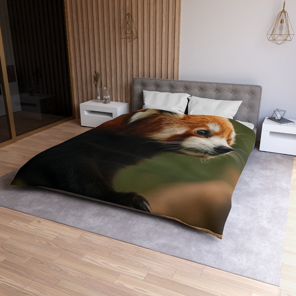 Bamboo Climber Red Panda custom duvets