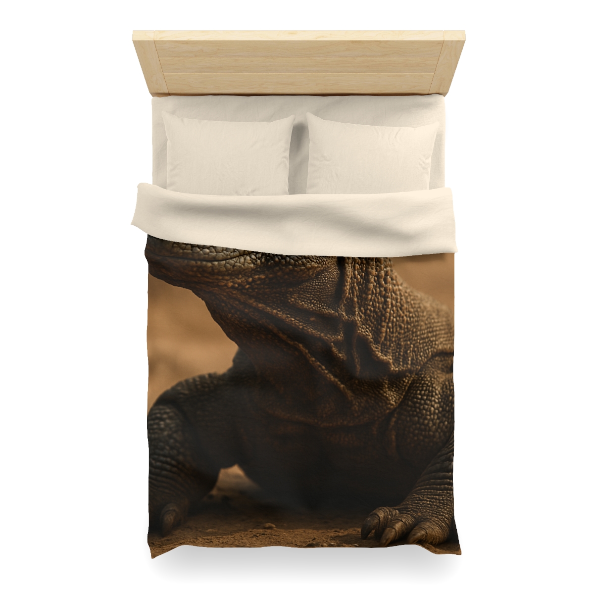 Ancient Sentinel Komodo Dragon designer printed duvets