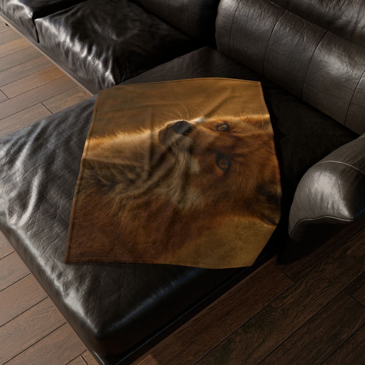Crimson Whisper Red Fox soft fleece blankets