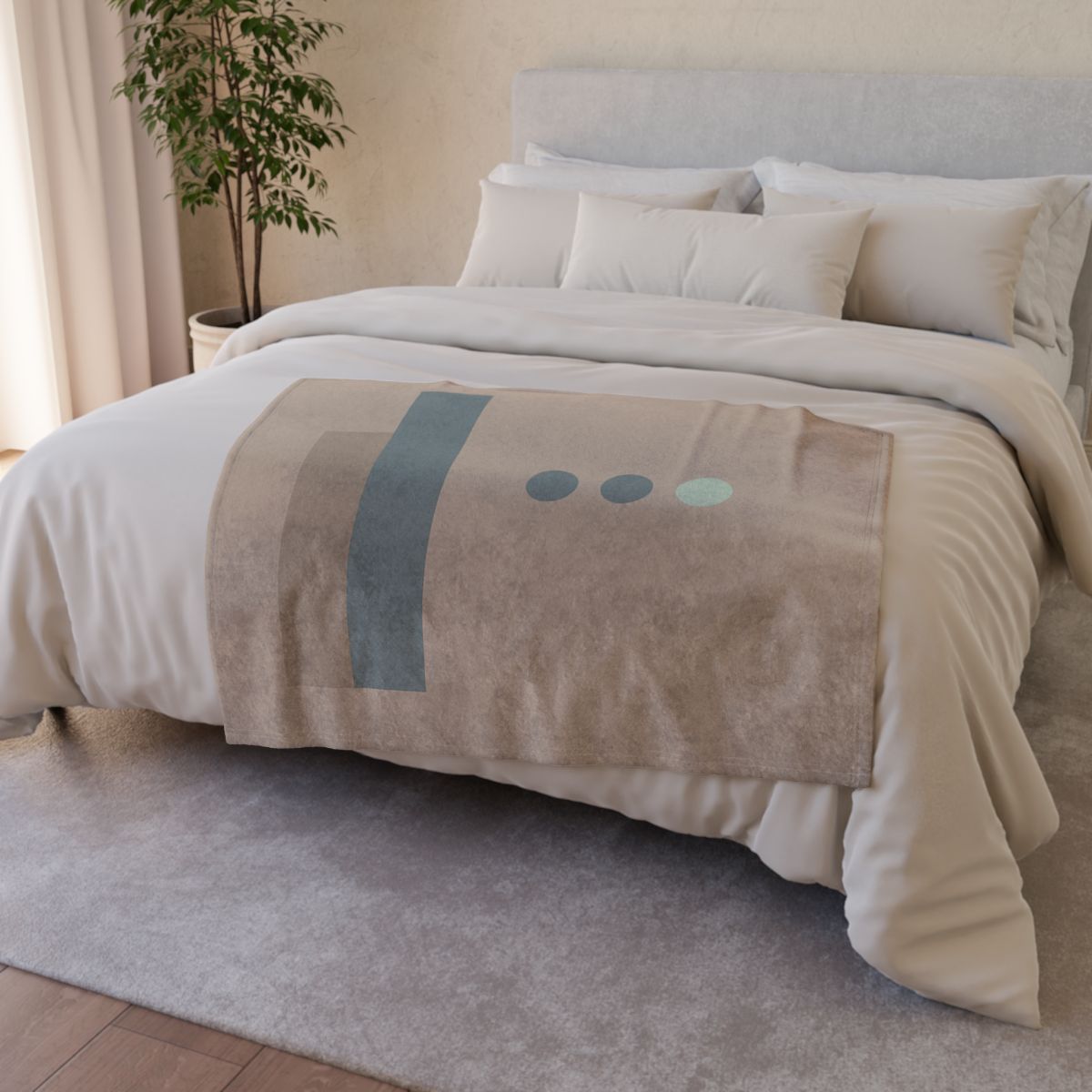 Stepped Pair And Small Dot Cluster soft fleece blankets
