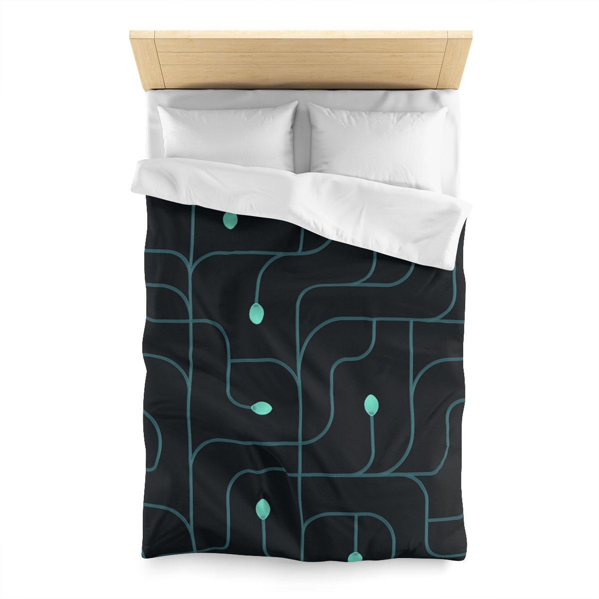 Vine Circuit Lattice designer printed duvets