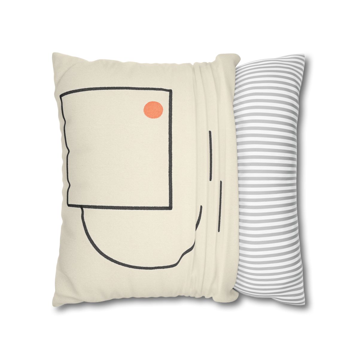 Offset Frame With Leaning Arc soft cotton pillow cases