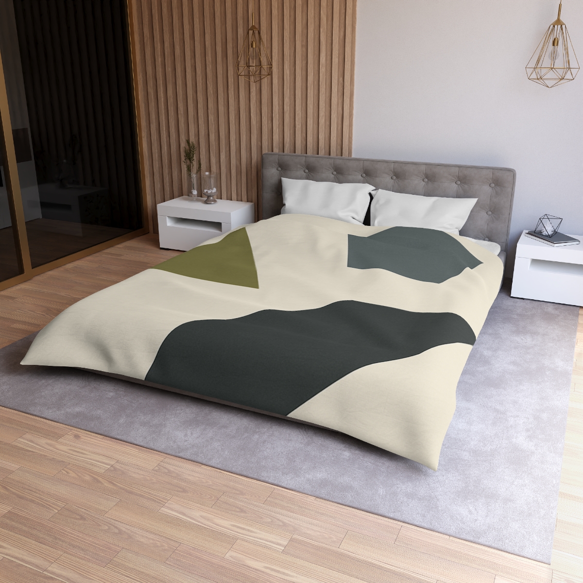 Sparse Polygon Cluster custom duvets