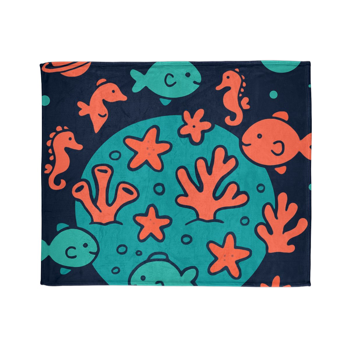 Cosmic Coral Reef Planet trendy patterned blankets