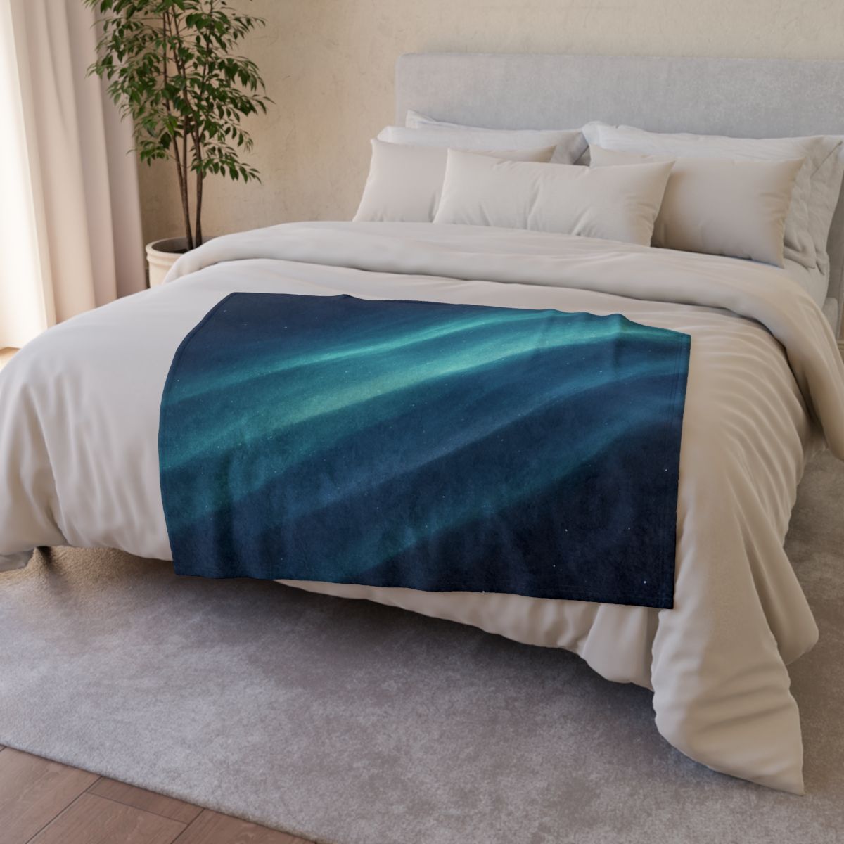 Aurora Particle Drift personalized cozy blankets