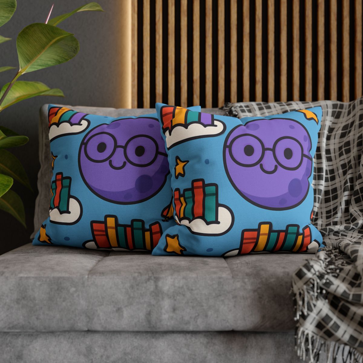 The Cloud Library Of Planet Puff soft cotton pillow cases