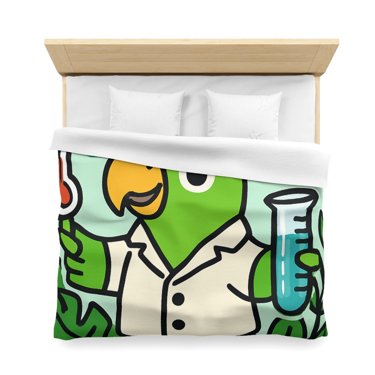 Rainforest Weather Lab With Parrot Scientist unique patterned duvets