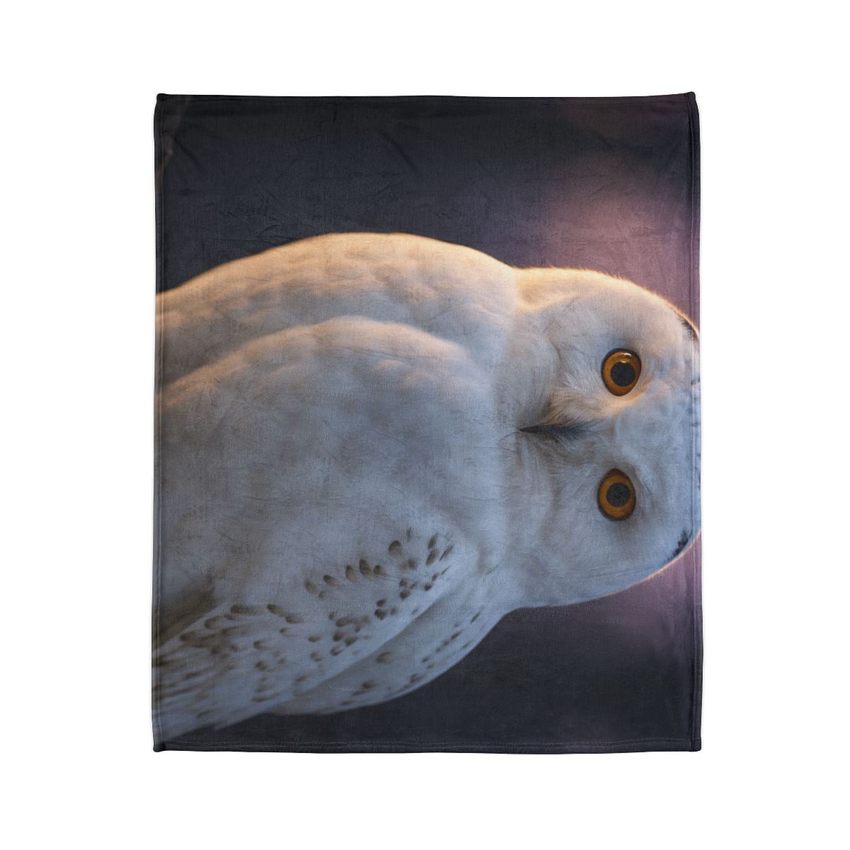 Twilight Watcher Snowy Owl soft fleece blankets