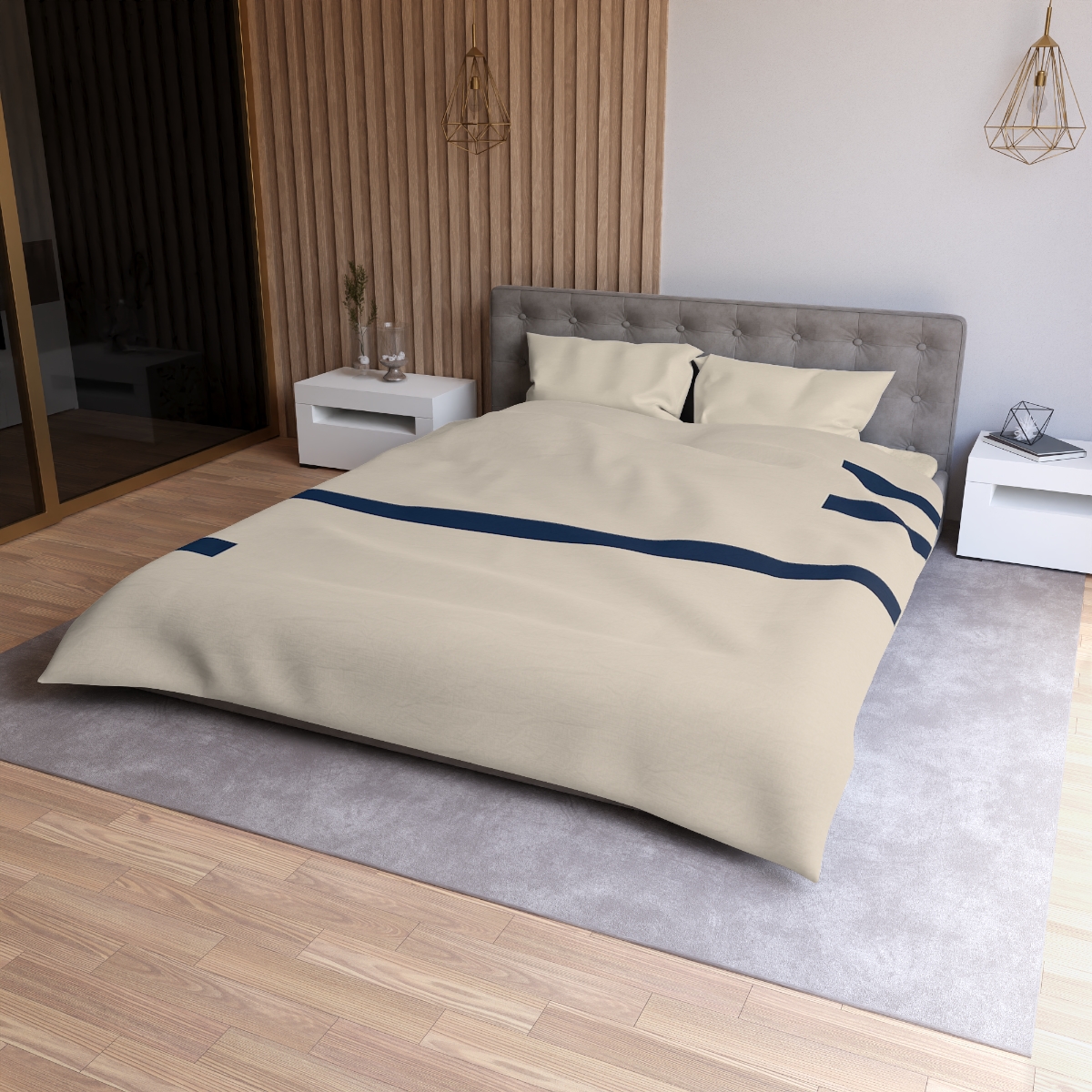 Split Horizon Bar Sequence unique patterned duvets