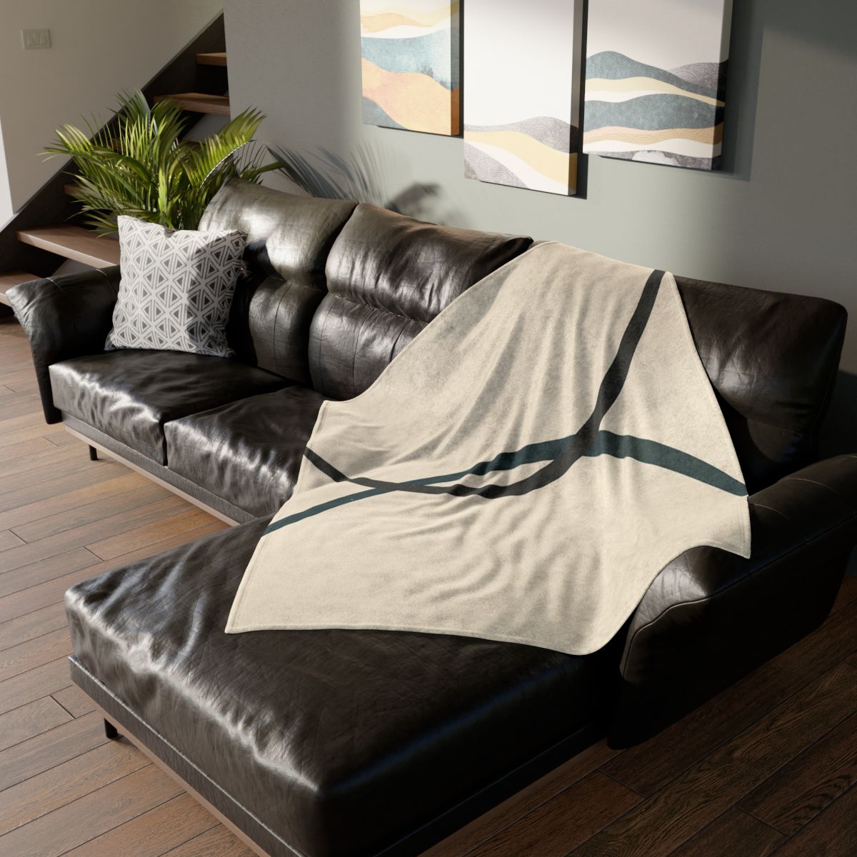 Intersecting Arc Duo Balanced stylish throw blankets