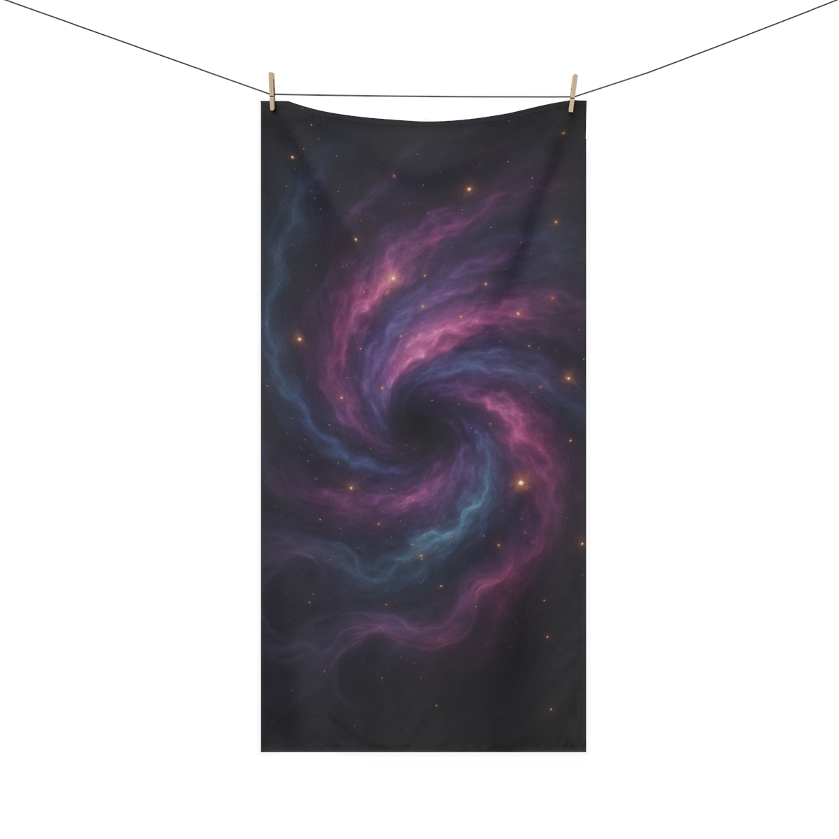 Nebula Spiral Haze designer printed towels