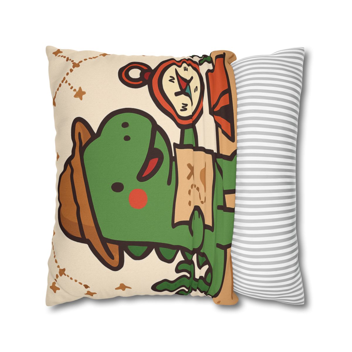 Desert Dino Map Quest With Compass And Constellations soft cotton pillow cases