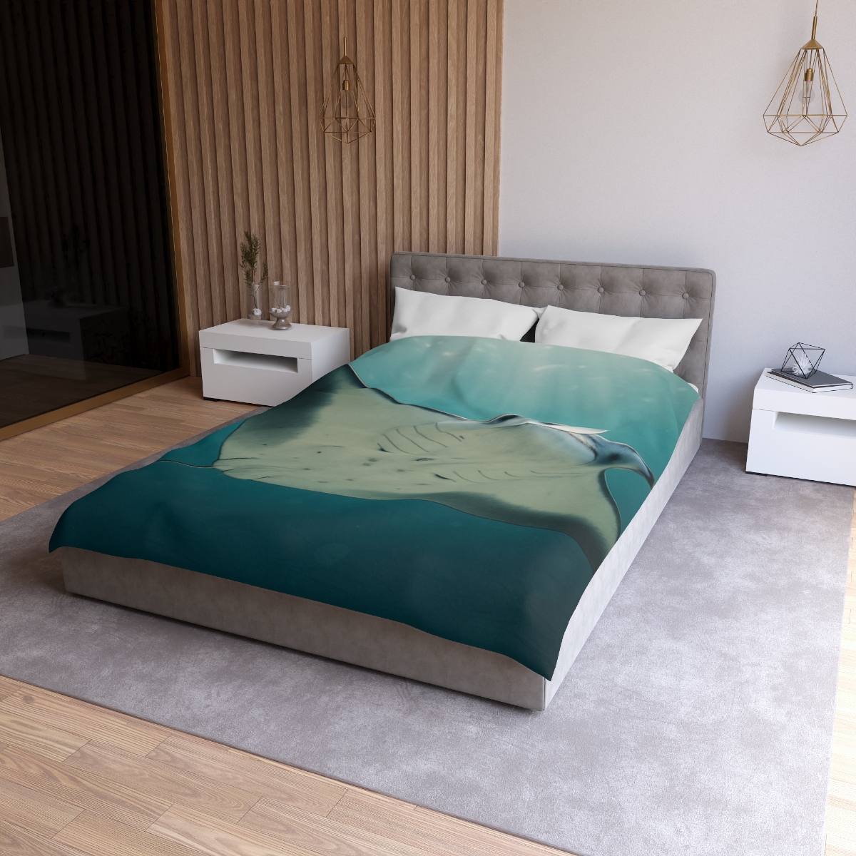 Celestial Glide Reef Manta Ray warm winter duvets