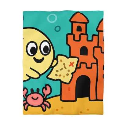 Coral Castle Map Of The Moonfish Kingdom designer printed duvets