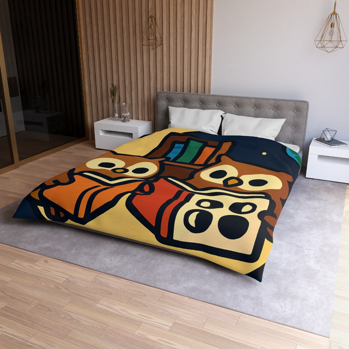 Lunar Library Owls custom duvets