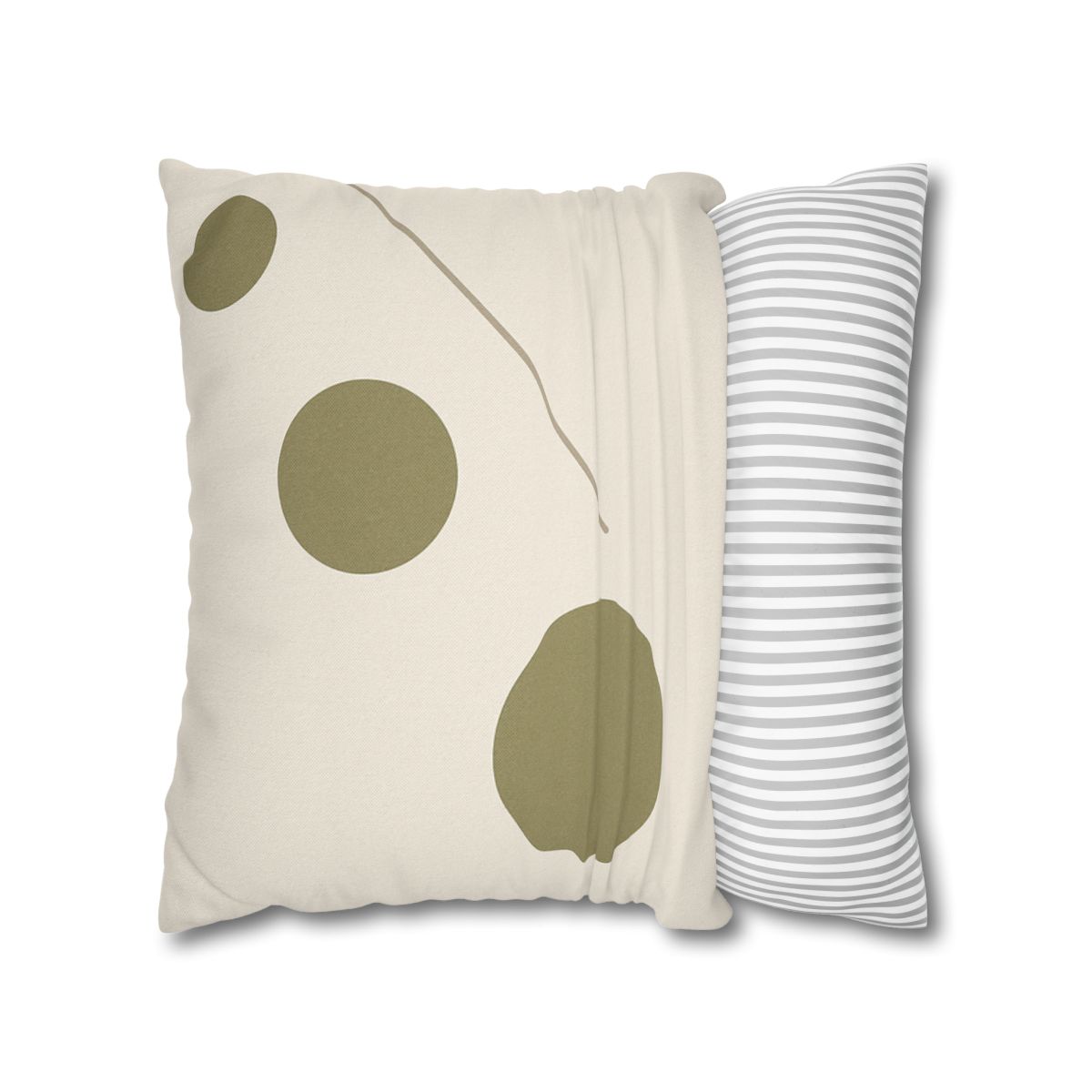 Triad Of Circles With Open Line soft cotton pillow cases