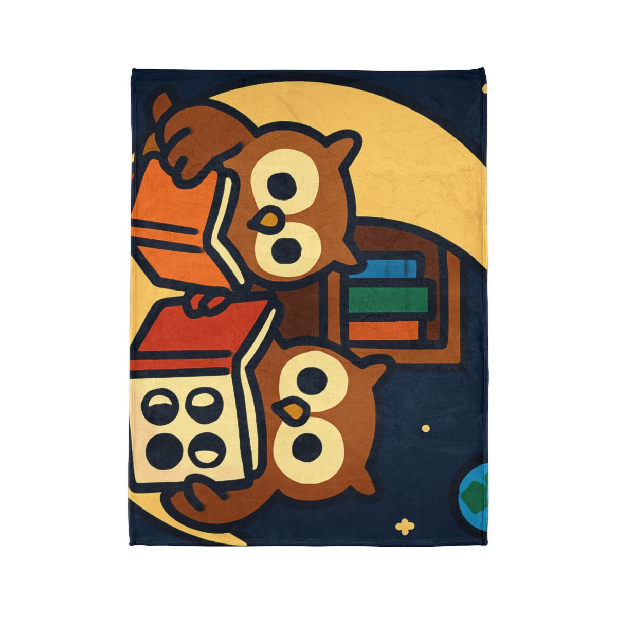 Lunar Library Owls soft fleece blankets