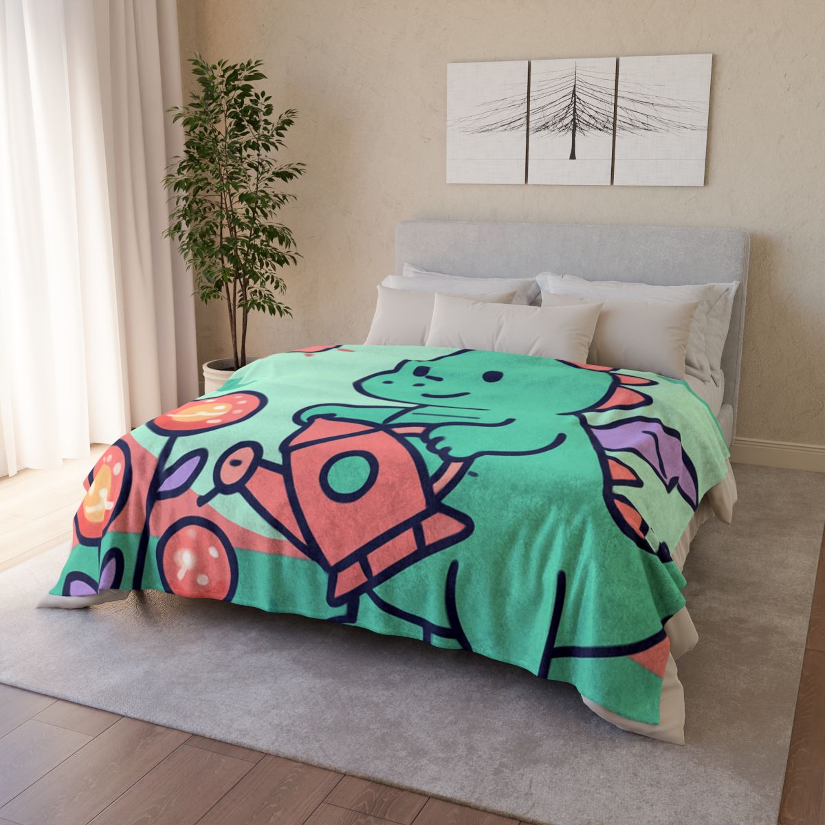 Cosmic Garden Dragon decorative home blankets