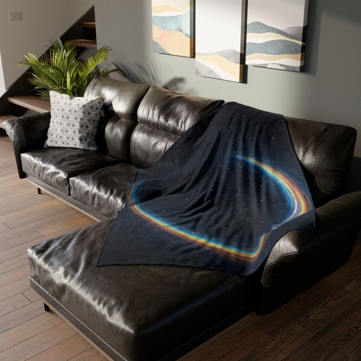 Prismatic Gravity Lens Drift stylish throw blankets
