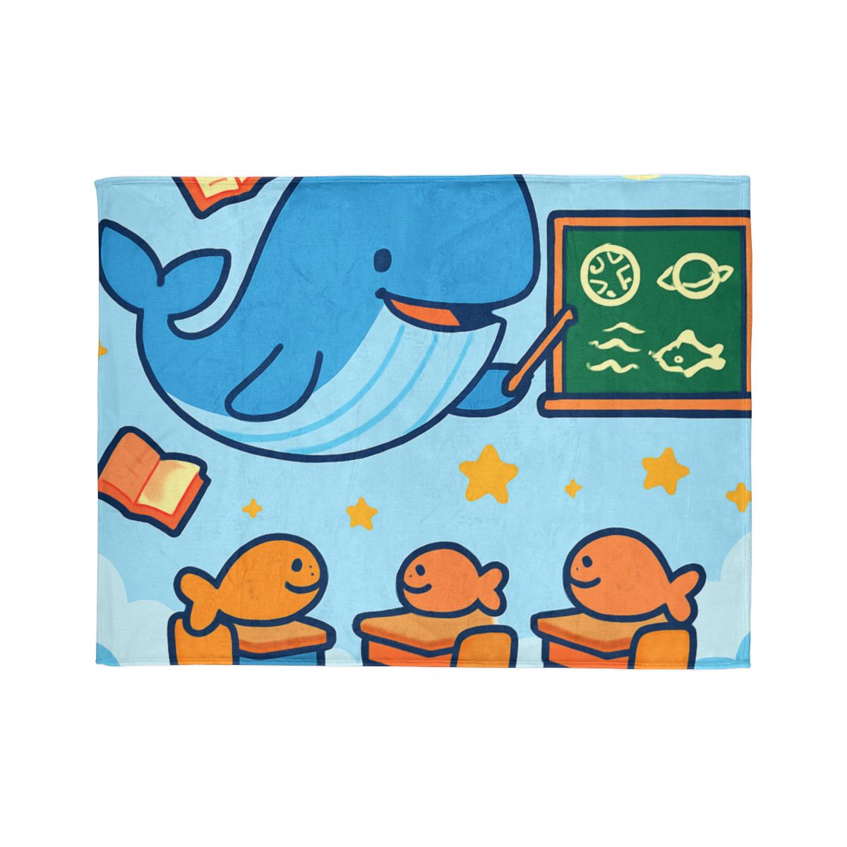 Starry Whale Classroom designer printed blankets